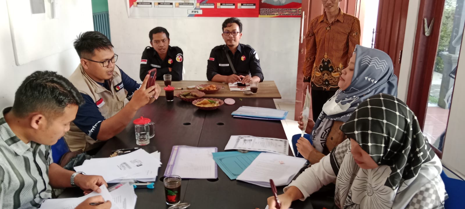Proses pendaftaran calon anggota PTPS Karangjambu