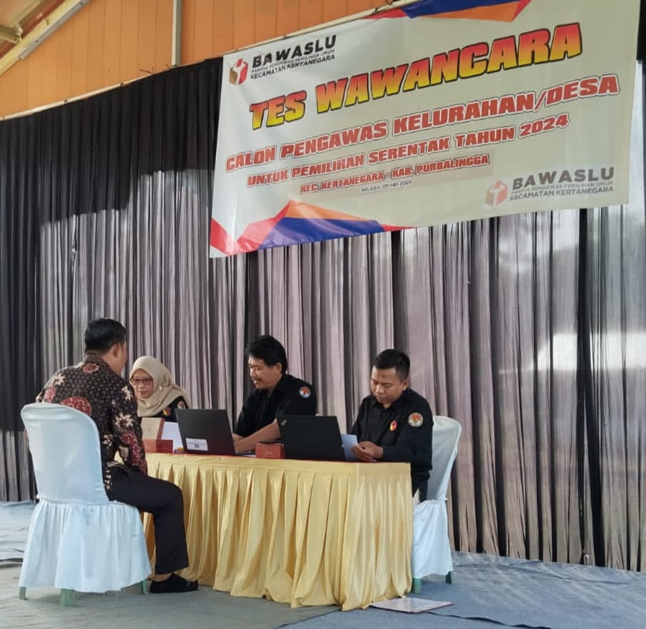 Panwaslu Kecamatan Kertanegara Gelar Wawancara 11 Calon Pengawas Kelurahan/Desa