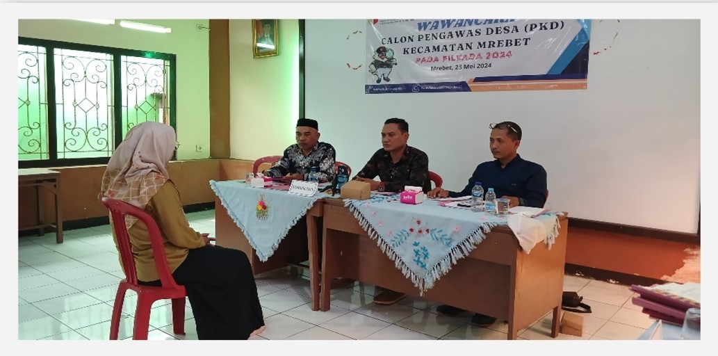 25 Calon Pengawas Kelurahan/Desa Jalani Seleksi Wawancara Calon  Di Mrebet