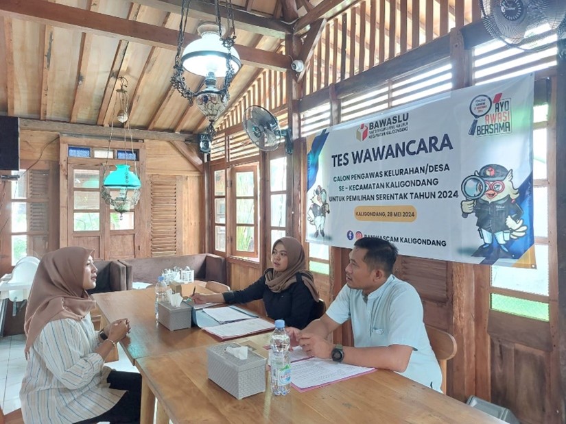 Panwaslu Kecamatan Kaligondang Gelar Tes Wawancara Calon Pengawas Kelurahan/Desa