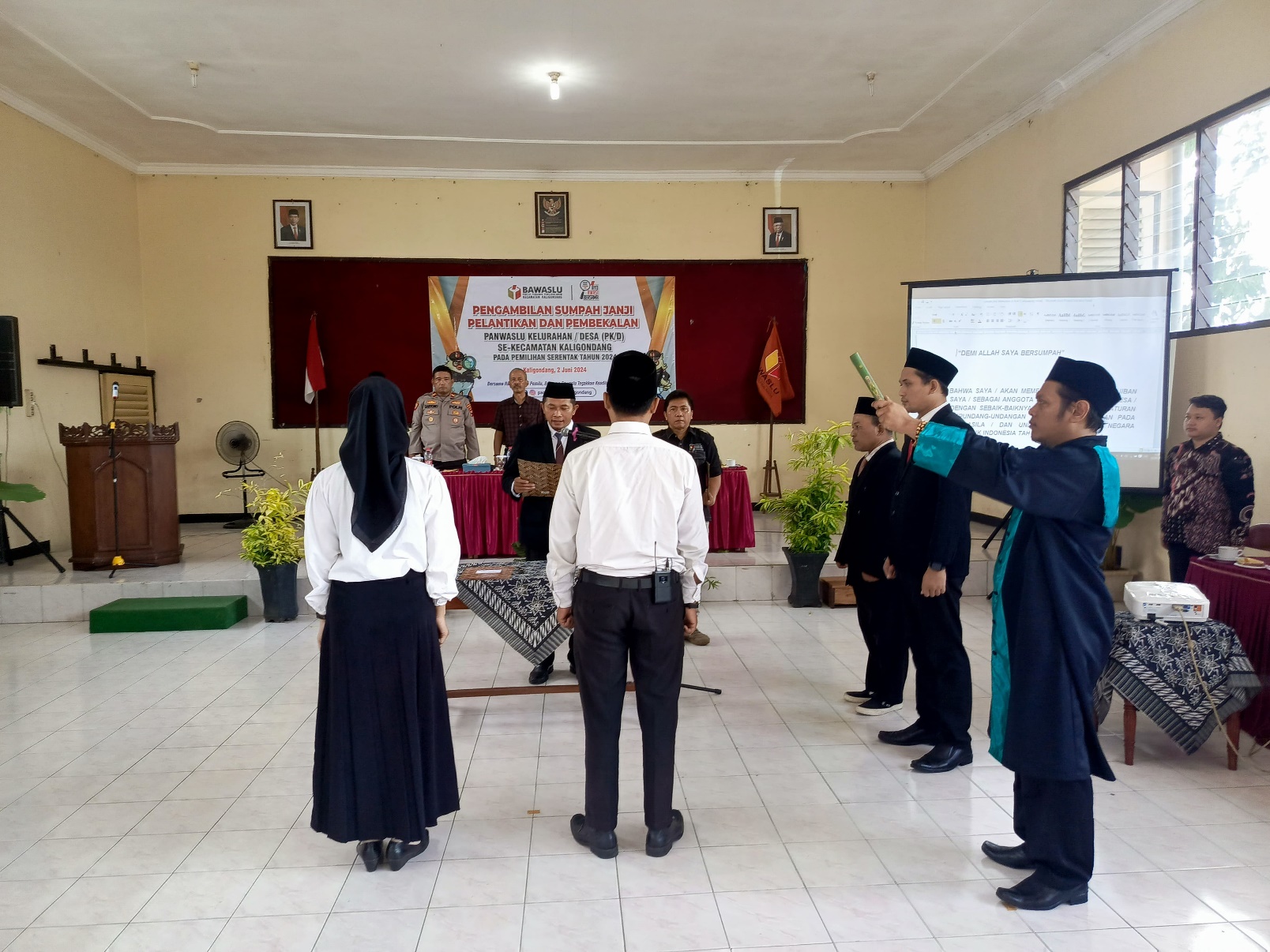 Panwaslu Kecamatan Kaligondang Lantik PKD Pemilihan Serentak 2024