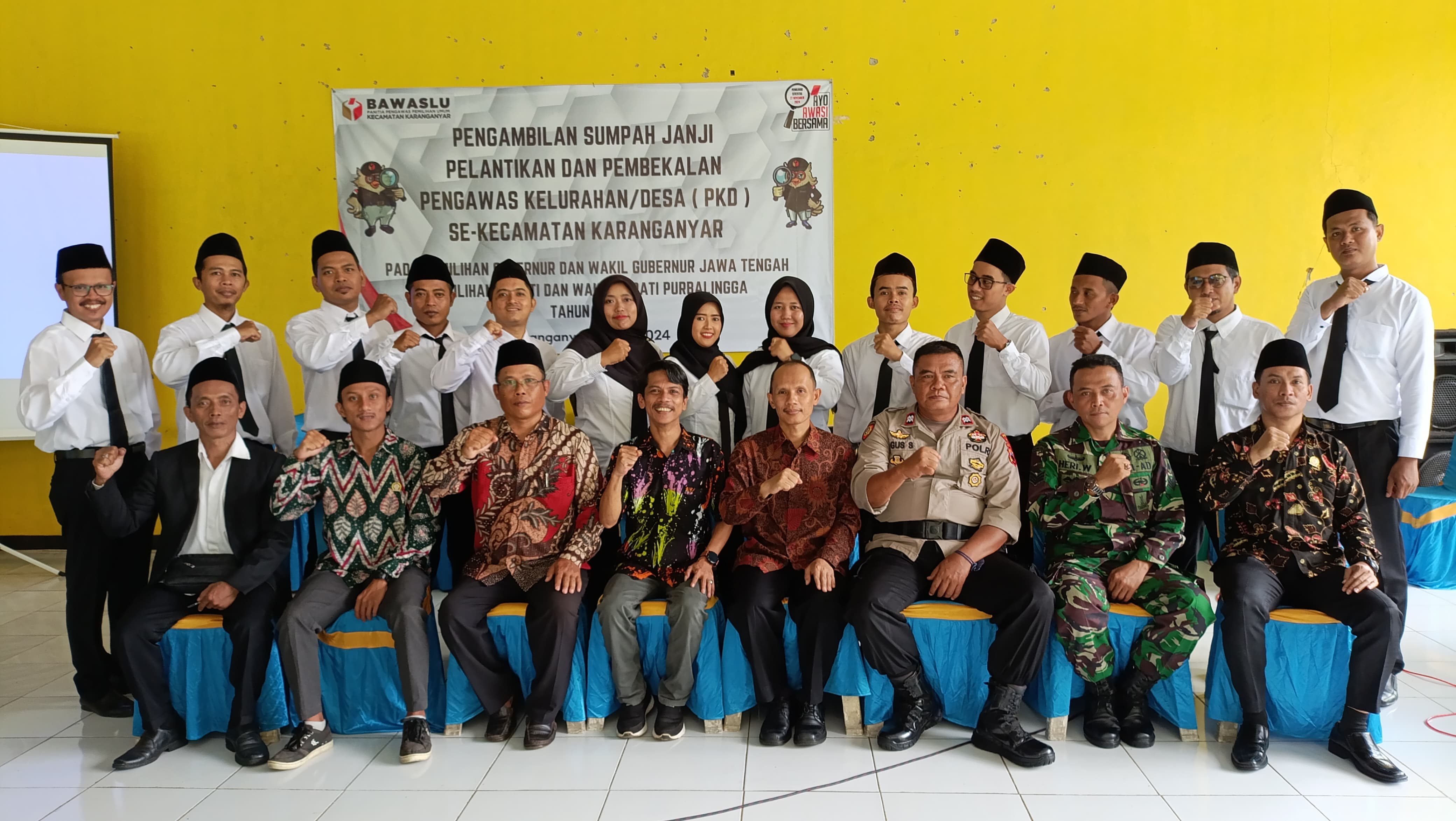 Anggota Panwaslu Kelurahan/Desa se-Kecamatan Karanganyar, Resmi Dilantik