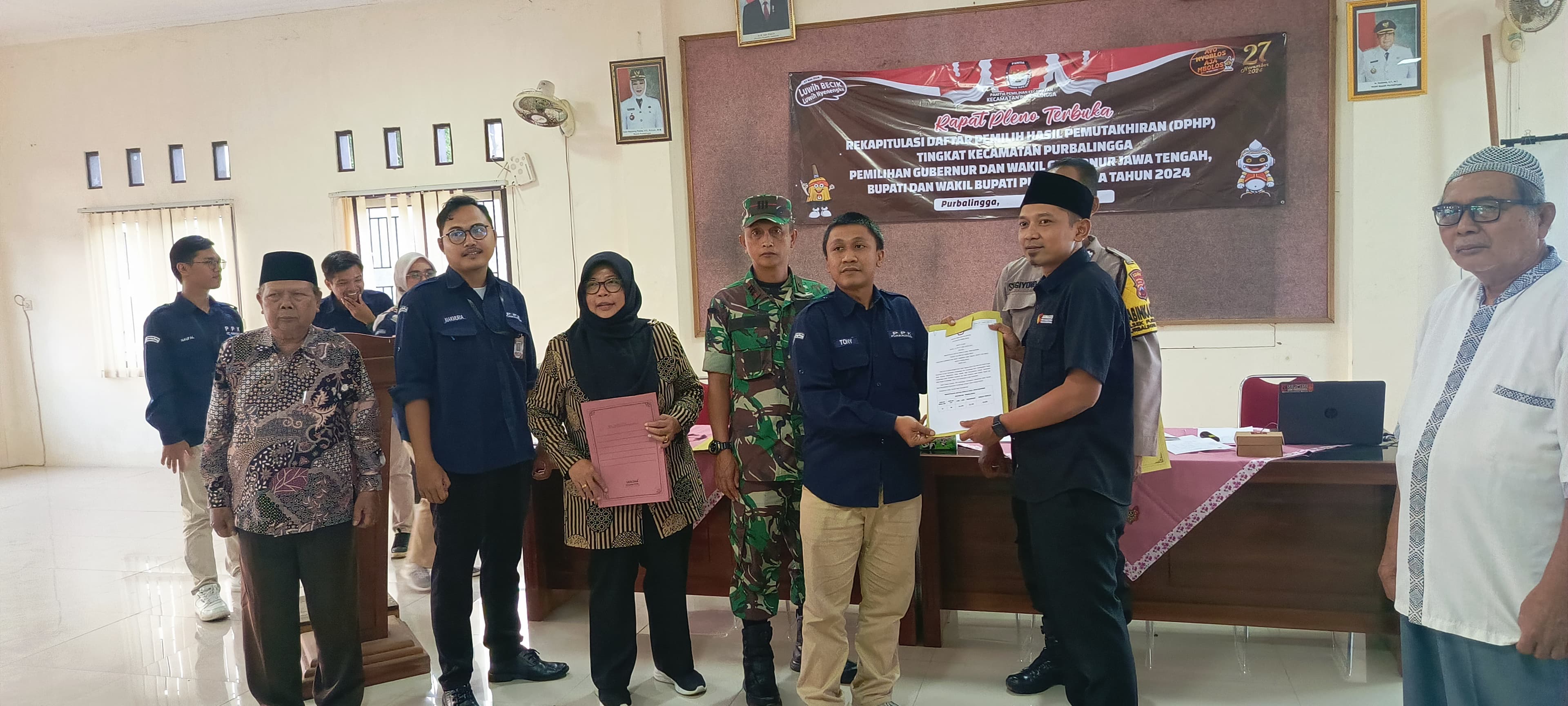 Hadiri Rapat Pleno Rekapitulasi DPHP, Panwaslucam Purbalingga Pastikan Data Akuntabilitas dan Mutakhir