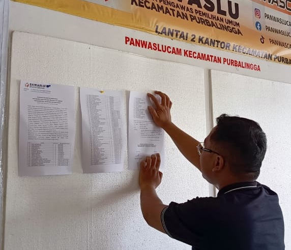 Panwaslu Kecamatan Purbalingga umumkan 86 Pengawas TPS Terpilih Se Kecamatan Purbalingga