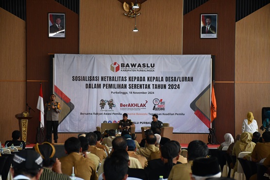 Hadirkan 239 Kades dan Lurah, Bawaslu Purbalingga Tegaskan Netralitas Dalam Pemilihan Serentak 2024