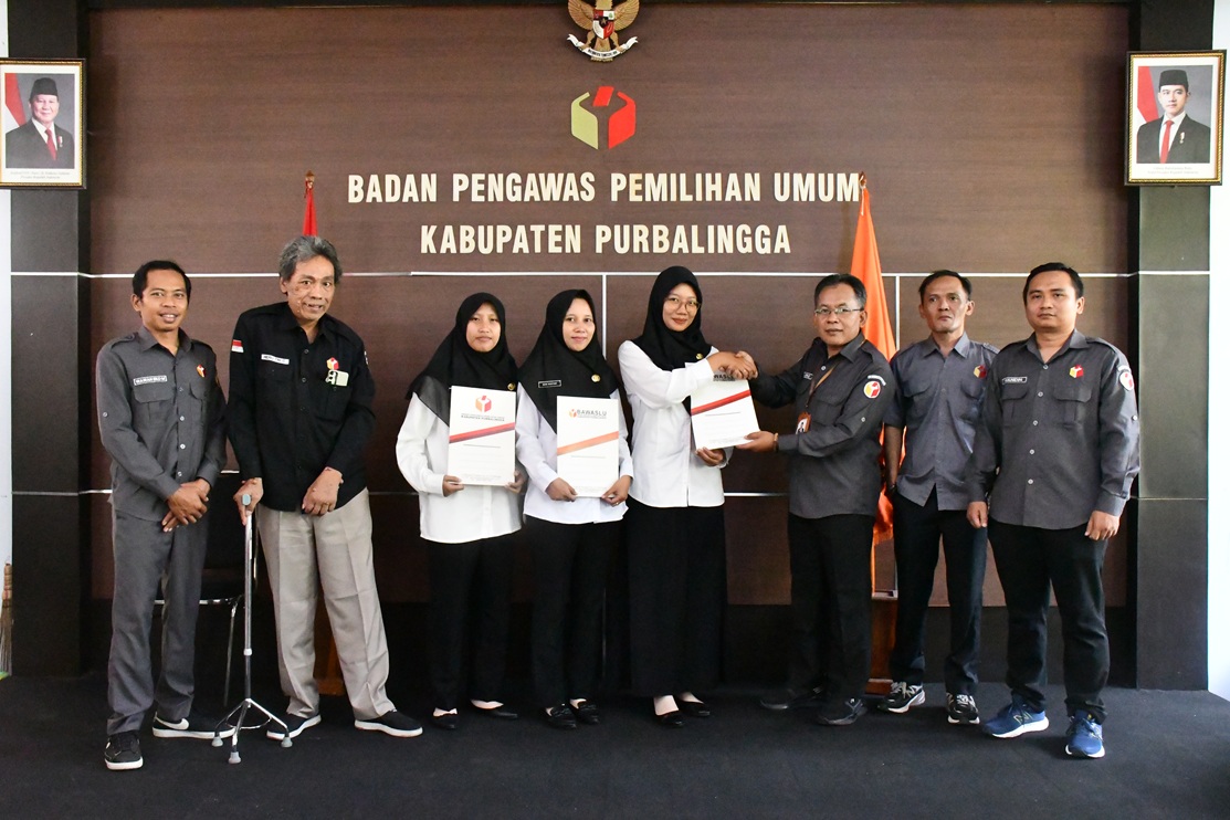 Bawaslu Kabupaten Purbalingga Terima Tiga Calon ASN Baru