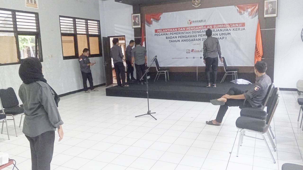 Bawaslu Purbalingga Siapkan Pelantikan PPPK Secara Daring Oleh Bawaslu RI