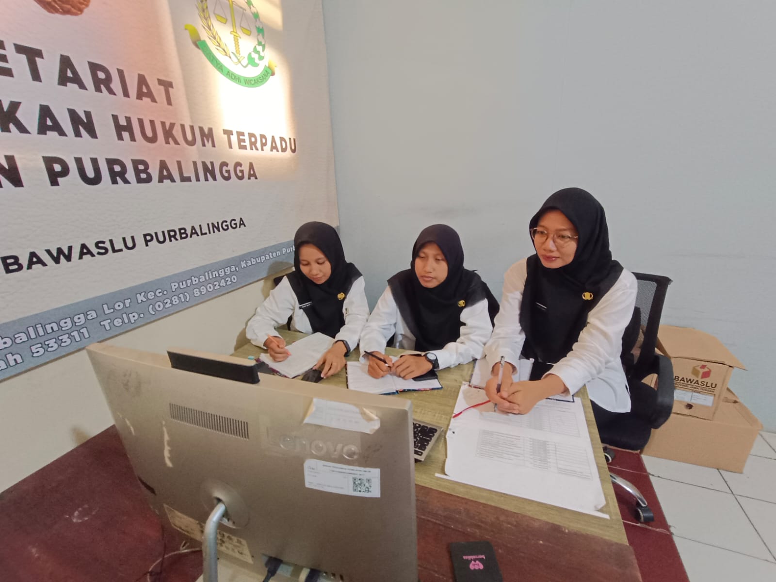 Tiga CPNS Bawaslu Purbalingga Ikuti Pembinaan Kompetensi Dasar Secara Daring