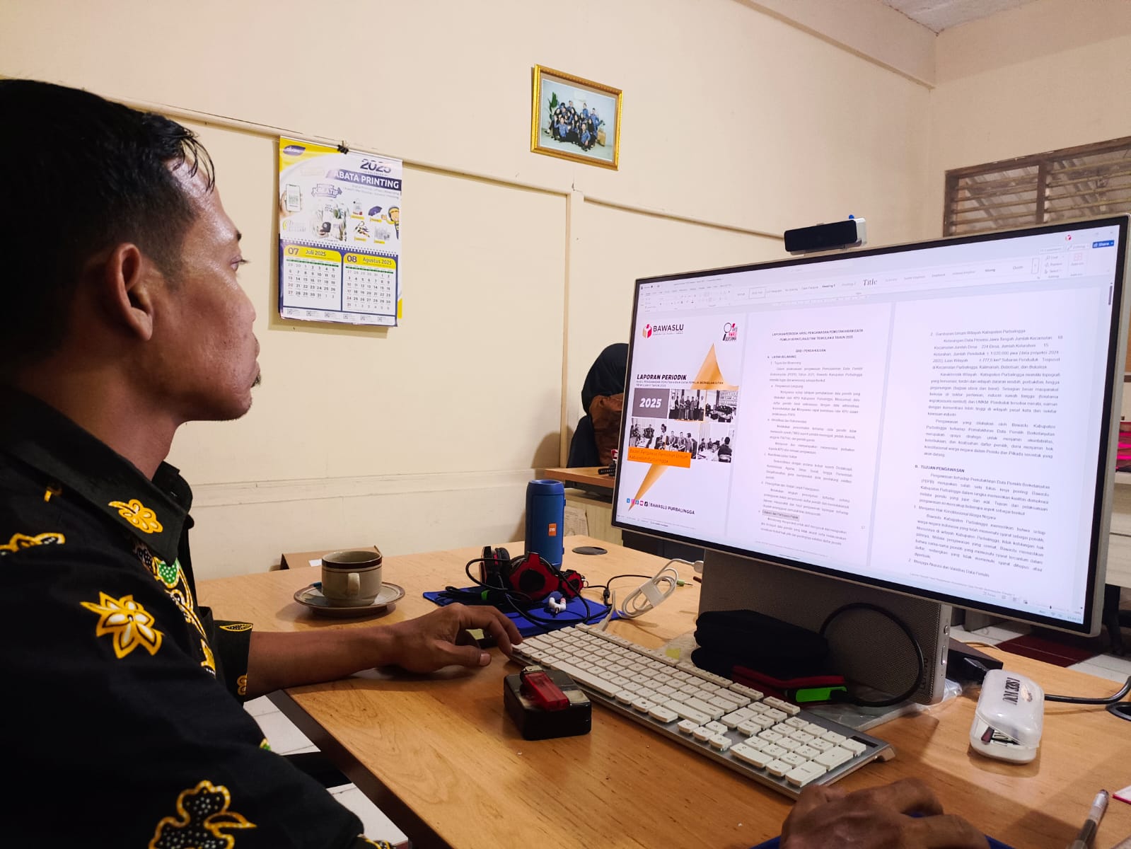 Bawaslu Purbalingga Susun Laporan Triwulan Hasil Pengawasan Pemutakhiran Data Pemilih