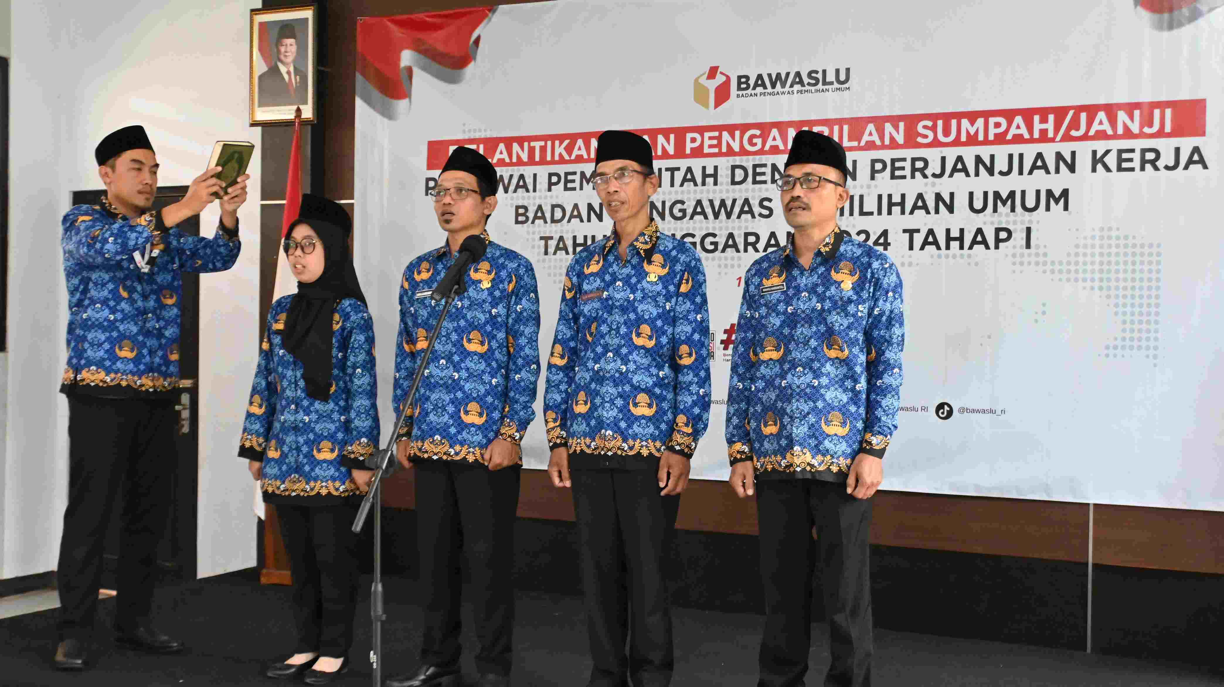 Empat Staf Bawaslu Purbalingga Resmi Dilantik sebagai PPPK