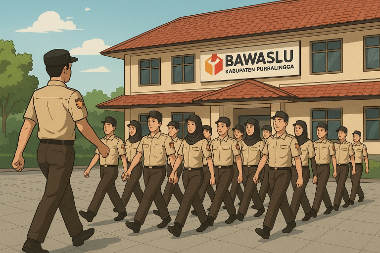 CPNS Bawaslu Purbalingga Laksanakan Pembelajaran Asynchronous Bela Negara