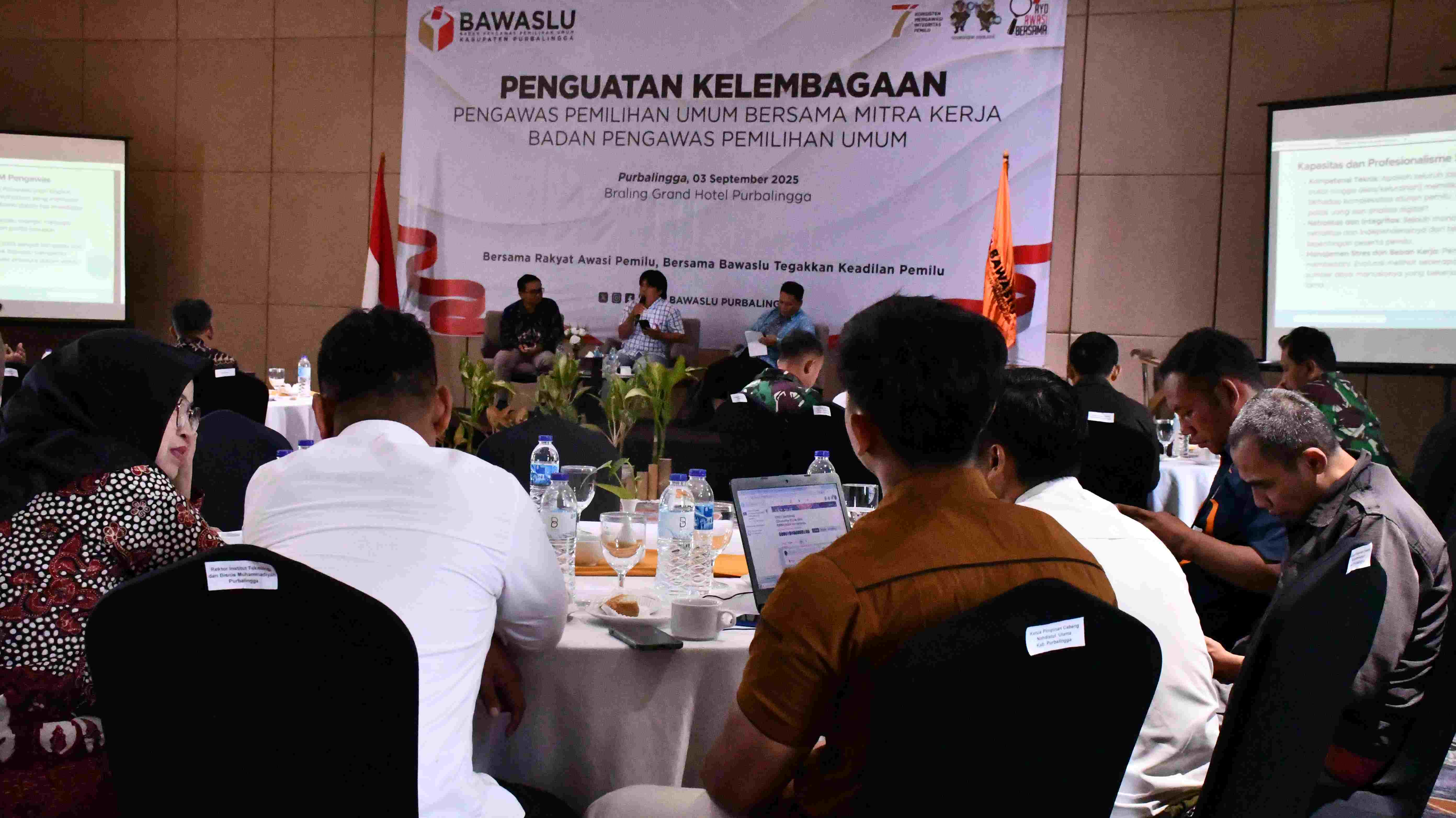 Bawaslu Purbalingga Gelar Penguatan Kelembagaan Pengawas Pemilu Bersama Mitra Kerja