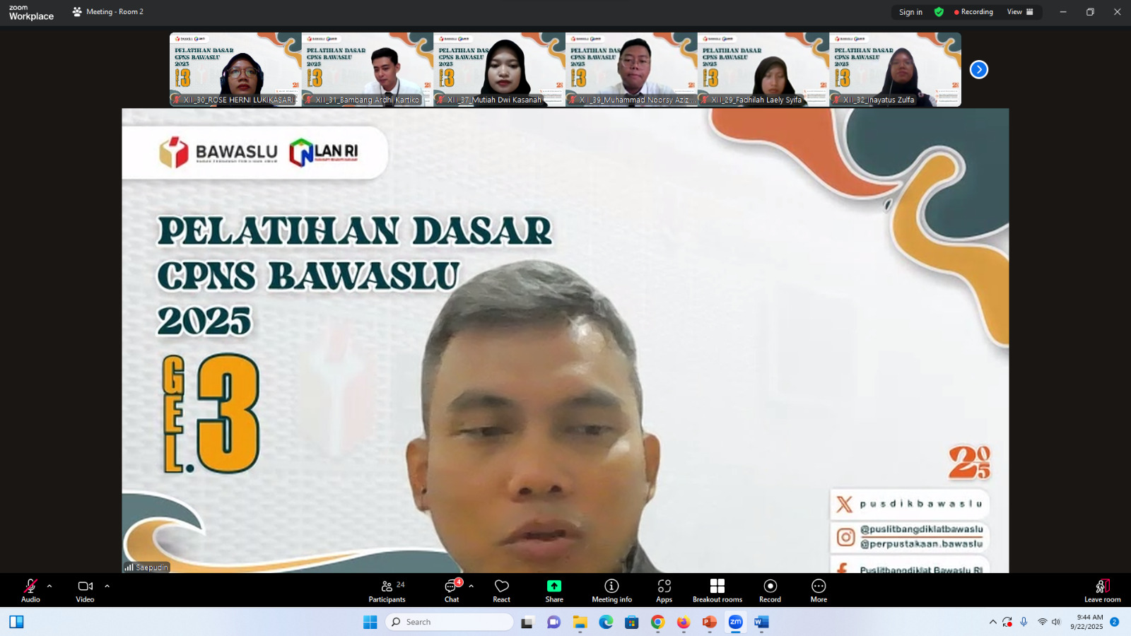 CPNS Purbalingga Ikuti Pelatihan Dasar Smart Governance Secara Virtual