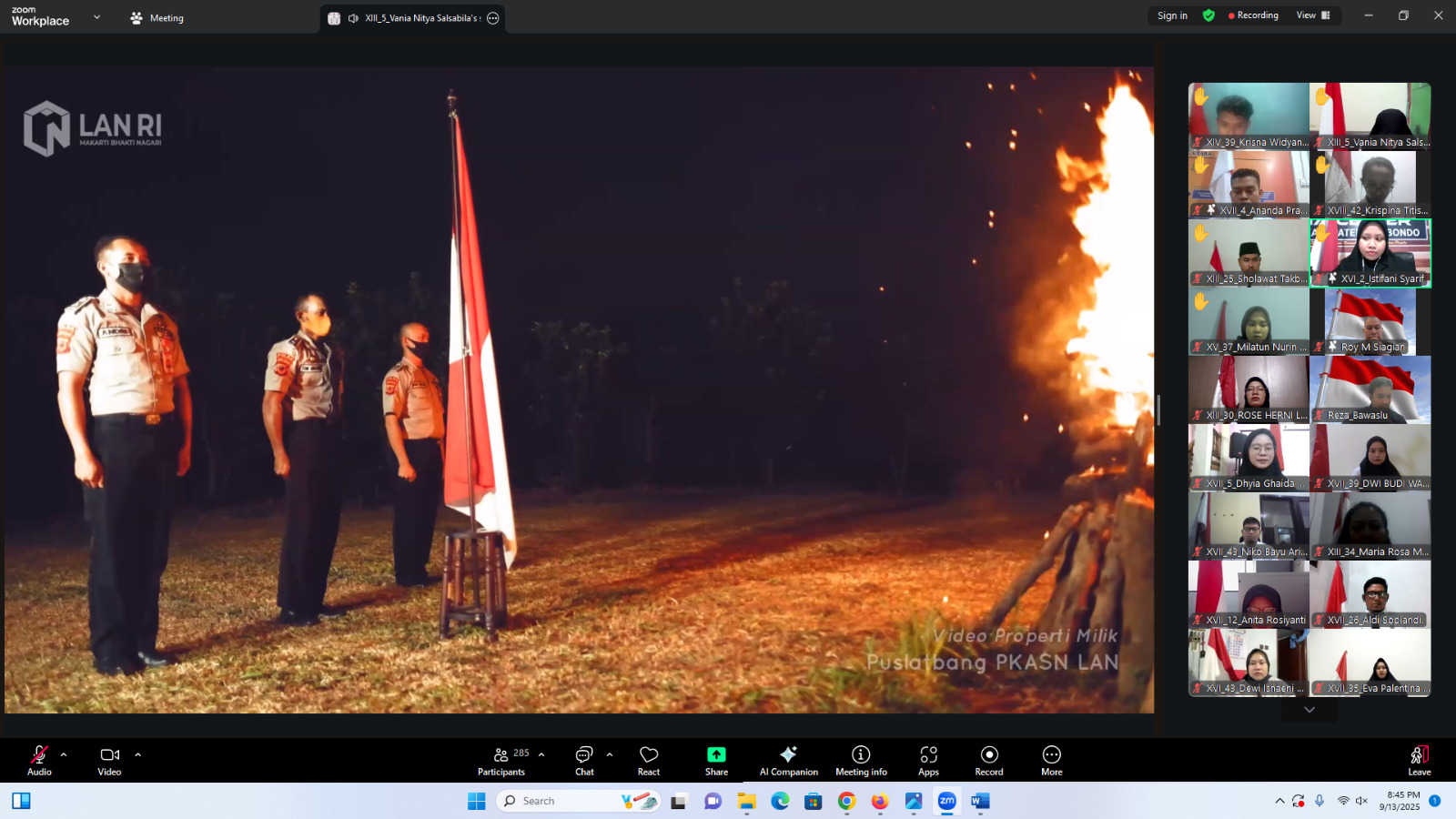 CPNS Bawaslu Kabupaten Purbalingga Ikuti Giat Api Semangat Bela Negara (ASBN)  