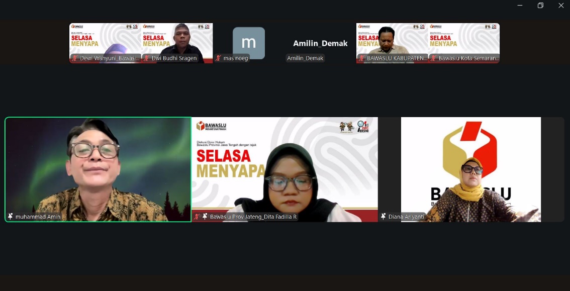 Bawaslu Purbalingga Ikuti Diskusi Hukum Selasa Menyapa Bahas Tantangan Empirik Pencalonan