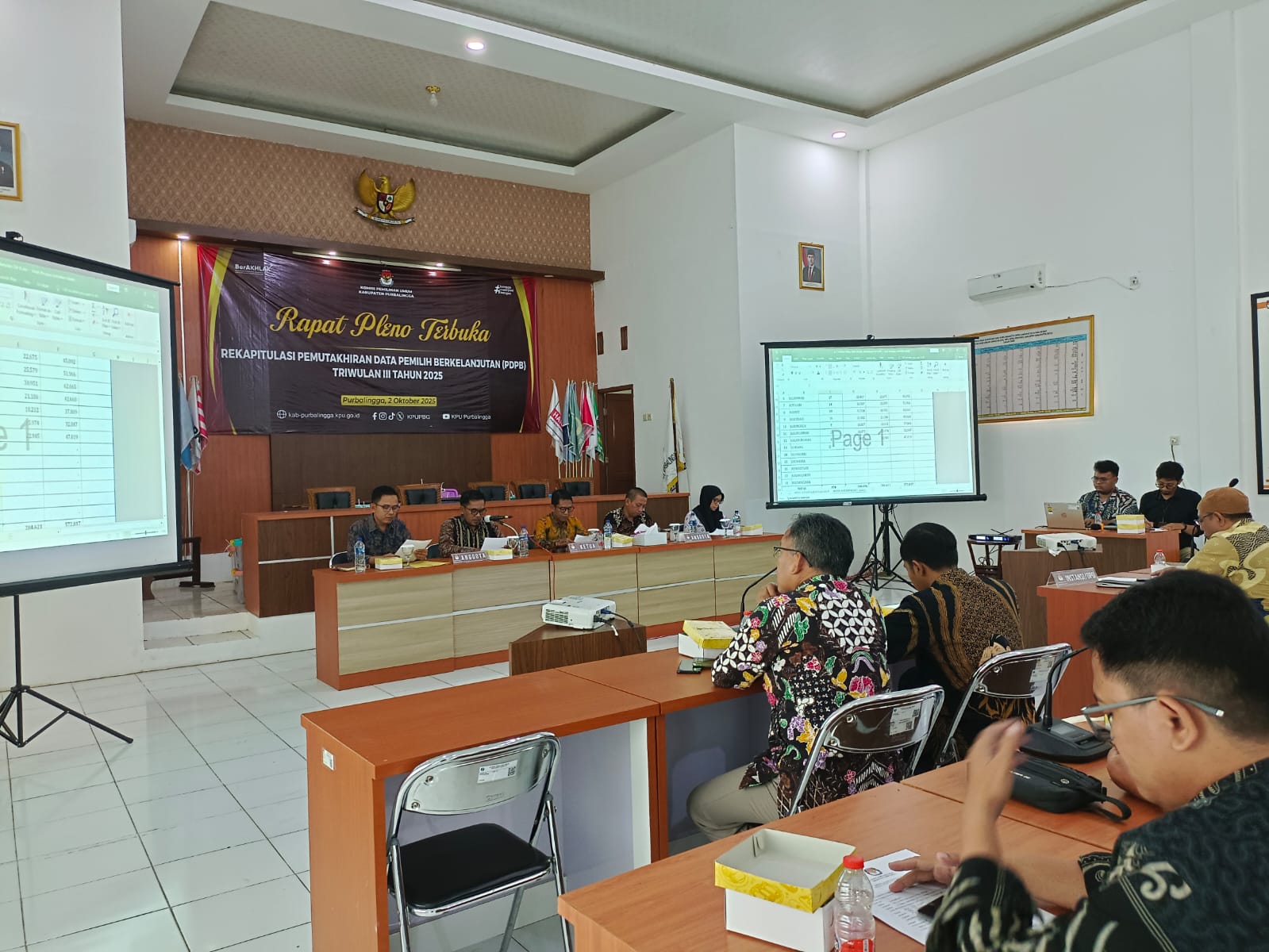 Bawaslu Awasi Penetapan Data Pemilih Triwulan III KPU Purbalingga