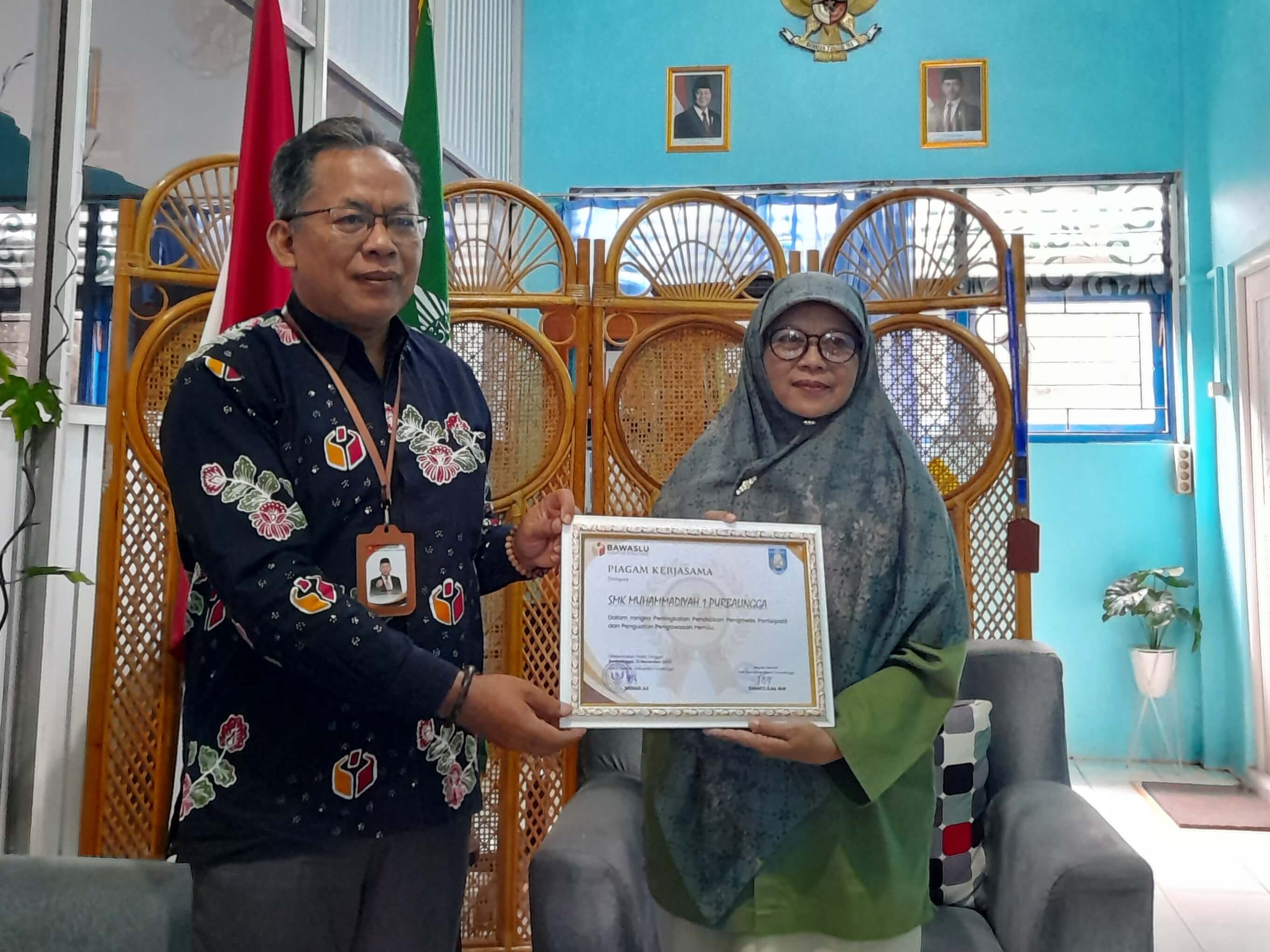 Bawaslu Purbalingga dan SMK Muhammadiyah 1 Jalin MoU Pendidikan Pengawasan Partisipatif