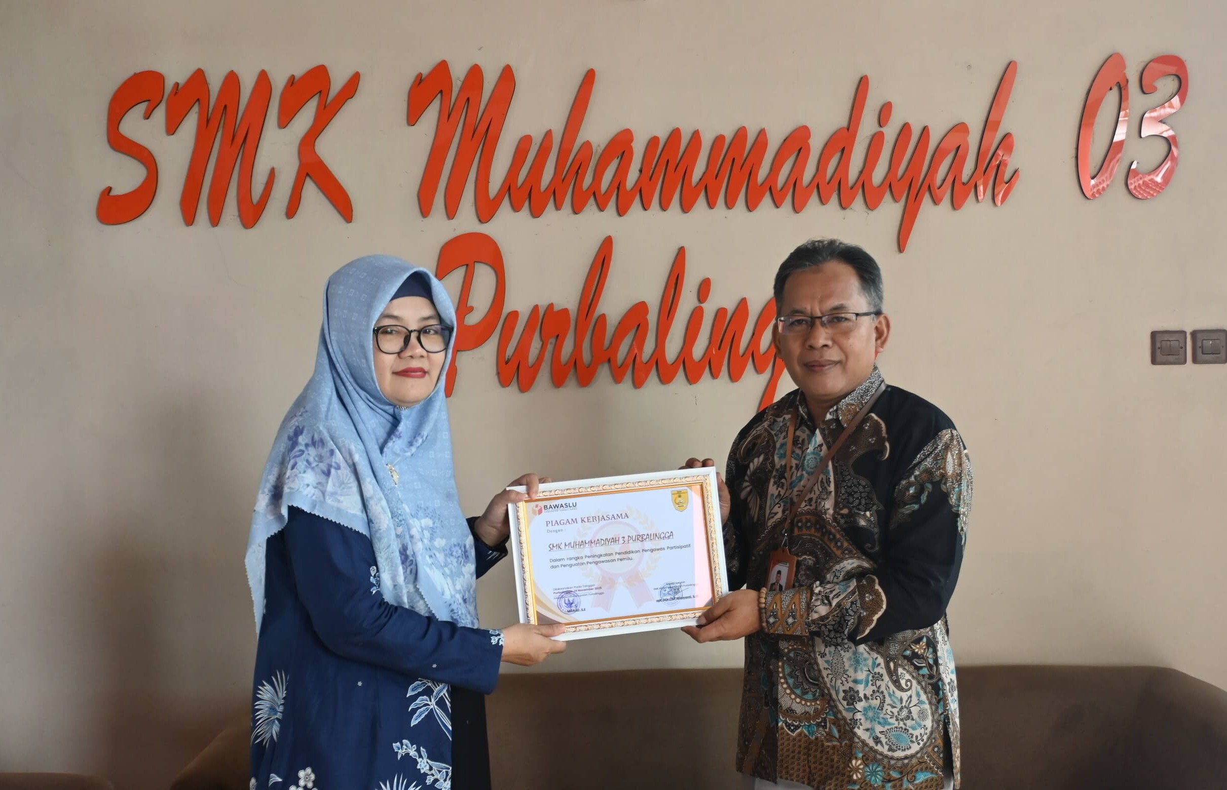 Bawaslu Purbalingga dan SMK Muhammadiyah 3 Jalin Kerja Sama Pengawasan Partisipatif