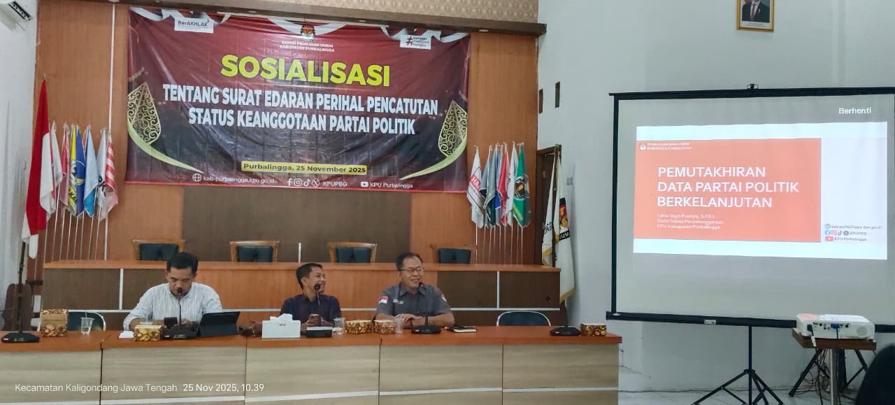 Bawaslu Purbalingga Awasi Sosialisasi Pencegahan Pencatutan Anggota Partai Politik oleh KPU