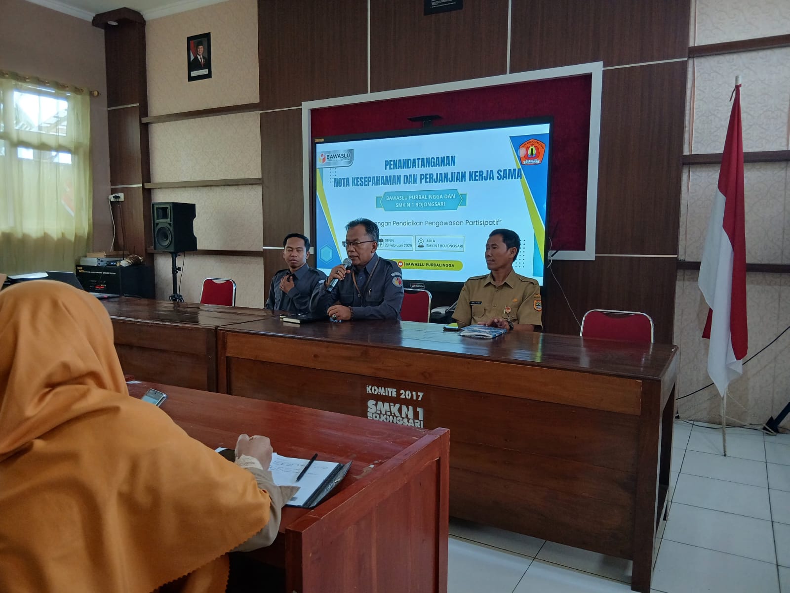 Bawaslu Purbalingga Gandeng SMKN 1 Bojongsari, Siapkan Pemilih Pemula Lawan Politik Uang