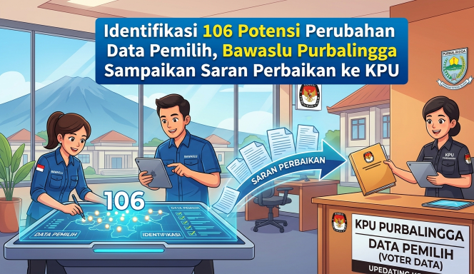 Identifikasi 106 Potensi Perubahan Data Pemilih, Bawaslu Purbalingga Sampaikan Saran Perbaikan ke KPU