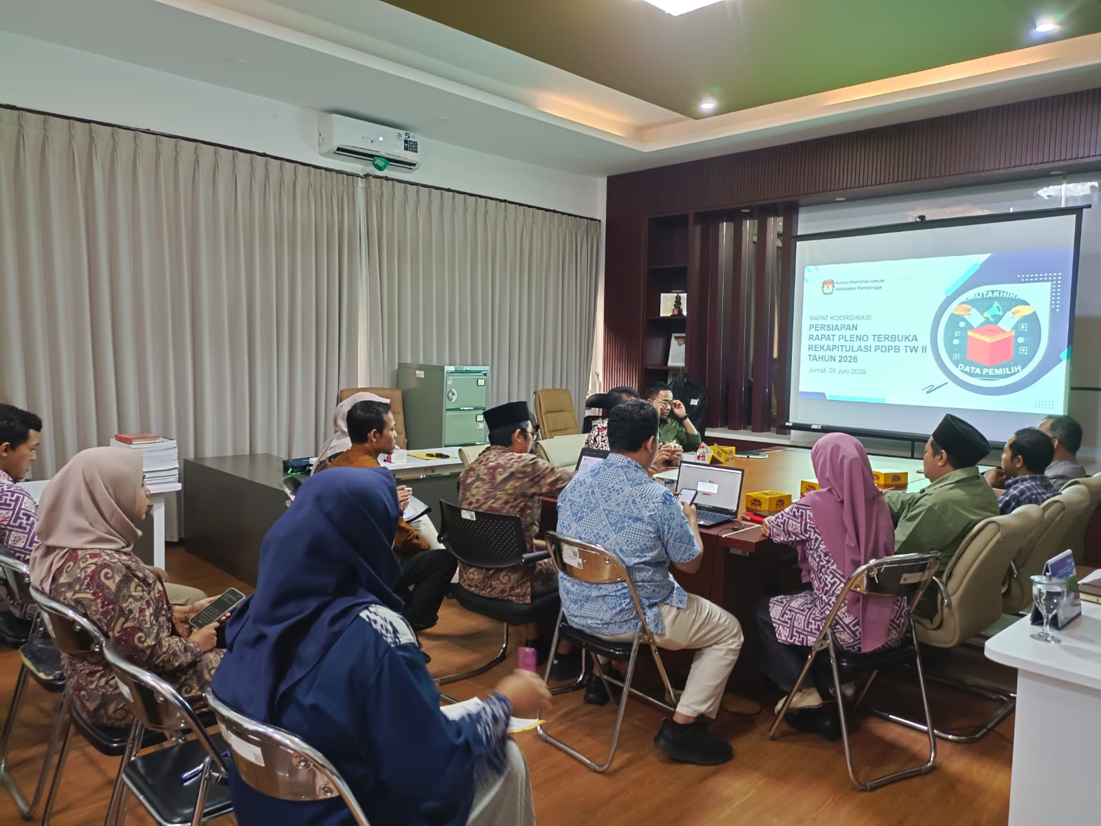 Bawaslu Purbalingga Hadiri Rapat Koordinasi Persiapan Rekapitulasi PDPB Triwulan II 2026