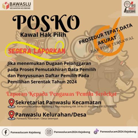 Posko Kawal Hak Pilih Kejobong