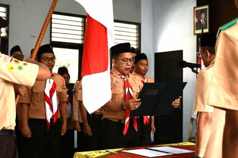 Perkuat Pengawasan Partisipatif Menyongsong Pemilu 2029, Mabisaka dan Pinsaka Adhyasta Pemilu Kwarcab Purbalingga Resmi Dilantik