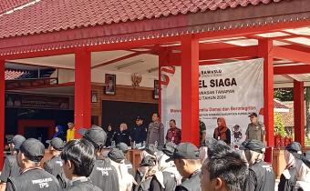 Apel Siaga Pengawasan Tahapan Pemilu 2024 di Kecamatan Rembang, Purbalingga