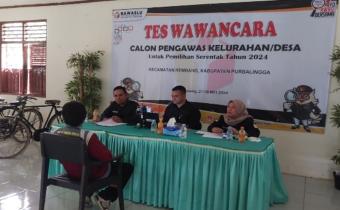 Panwaslu Kecamatan Rembang Gelar Tes Wawancara untuk Calon Panwaslu Desa