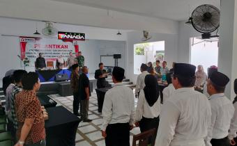 Panitia Pengawas Pemilihan Umum (Panwaslu) Kecamatan Purbalingga melaksanakan pelantikan