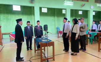 Panwaslu Kecamatan Kemangkon Lantik dan Berikan Pembekalan kepada Panwaslu Desa