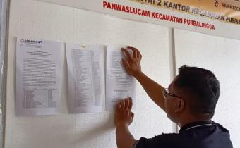 Panwaslu Kecamatan Purbalingga umumkan 86 Pengawas TPS Terpilih Se Kecamatan Purbalingga