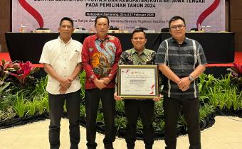 Gakkumdu Bawaslu Kabupaten Purbalingga Raih Penghargaan Penanganan Pelanggaran Tindak Pidana Pemilihan 2024