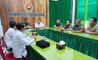 Perkuat Sinergitas, Bawaslu Purbalingga Lakukan Audiensi Dengan Dandim 0702 Purbalingga