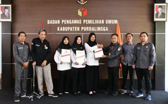 Bawaslu Kabupaten Purbalingga Terima Tiga Calon ASN Baru