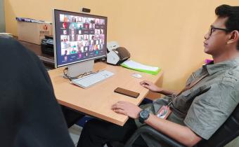 Bawaslu Purbalingga Ikuti Rapat Monitoring dan Evaluasi Kesekretariatan Secara Daring