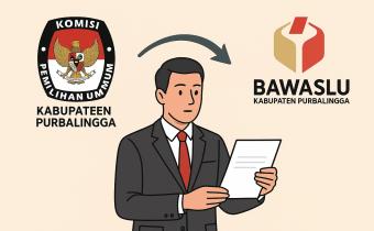 KPU Purbalingga Sampaikan Surat Balasan Tindak Lanjut Saran Perbaikan Data Pemilih Berkelanjutan kepada Bawaslu Kabupaten Purbalingga