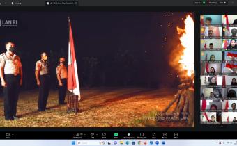 CPNS Bawaslu Kabupaten Purbalingga Ikuti Giat Api Semangat Bela Negara (ASBN)  