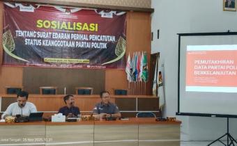 Bawaslu Purbalingga Awasi Sosialisasi Pencegahan Pencatutan Anggota Partai Politik oleh KPU